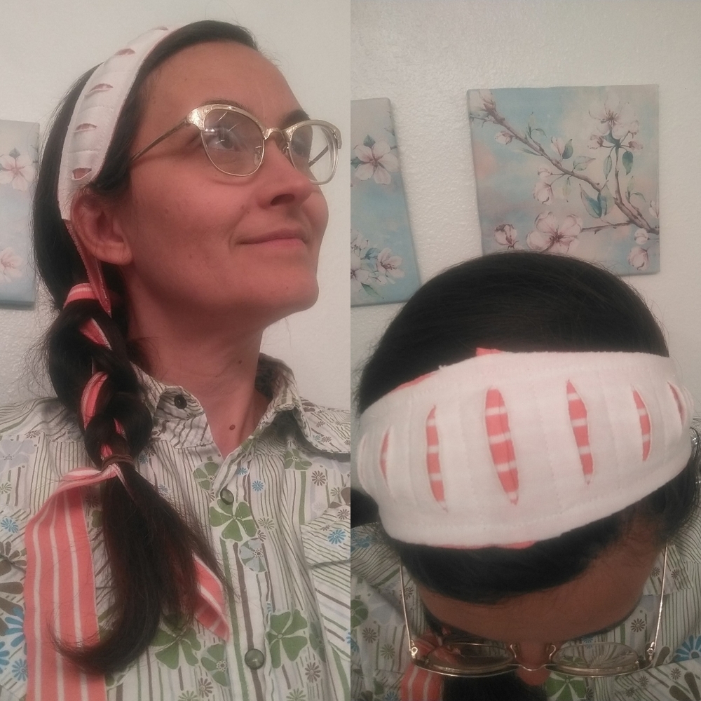 Cutwork handmade headband razor cut Upcycled T shirt Into Hair Goods